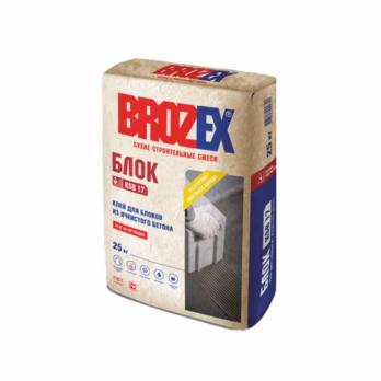 КЛЕЙ ДЛЯ ЯЧЕИСТОГО БЕТОНА BROZEX 25кг. (лето)